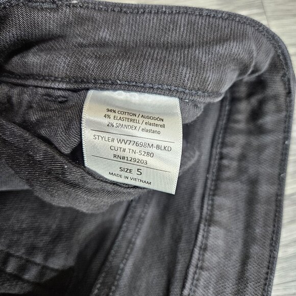 Windsor Jeans Womens 5 Black Distressed Skinny Denim Raw Hem Ripped Ankle - Picture 5 of 11